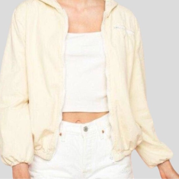 Light yellow John Gait Brandy Melville Bomber Jacket - Picture 1 of 7